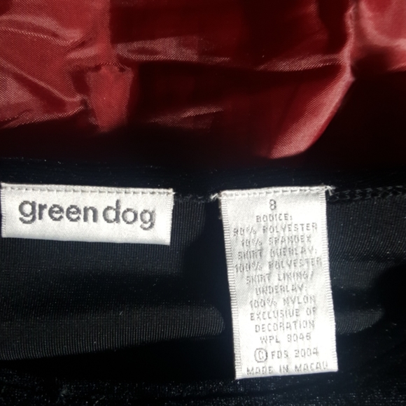.Gree Dog size 8 Girls dress with fur cuffs - Picture 2 of 4